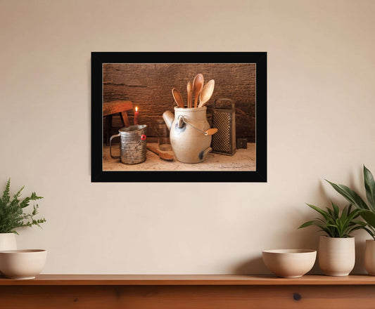 Grandmas Kitchen Tools 1 Black Framed Print Kitchen Wall Art - Homeroots - Flyclothing LLC