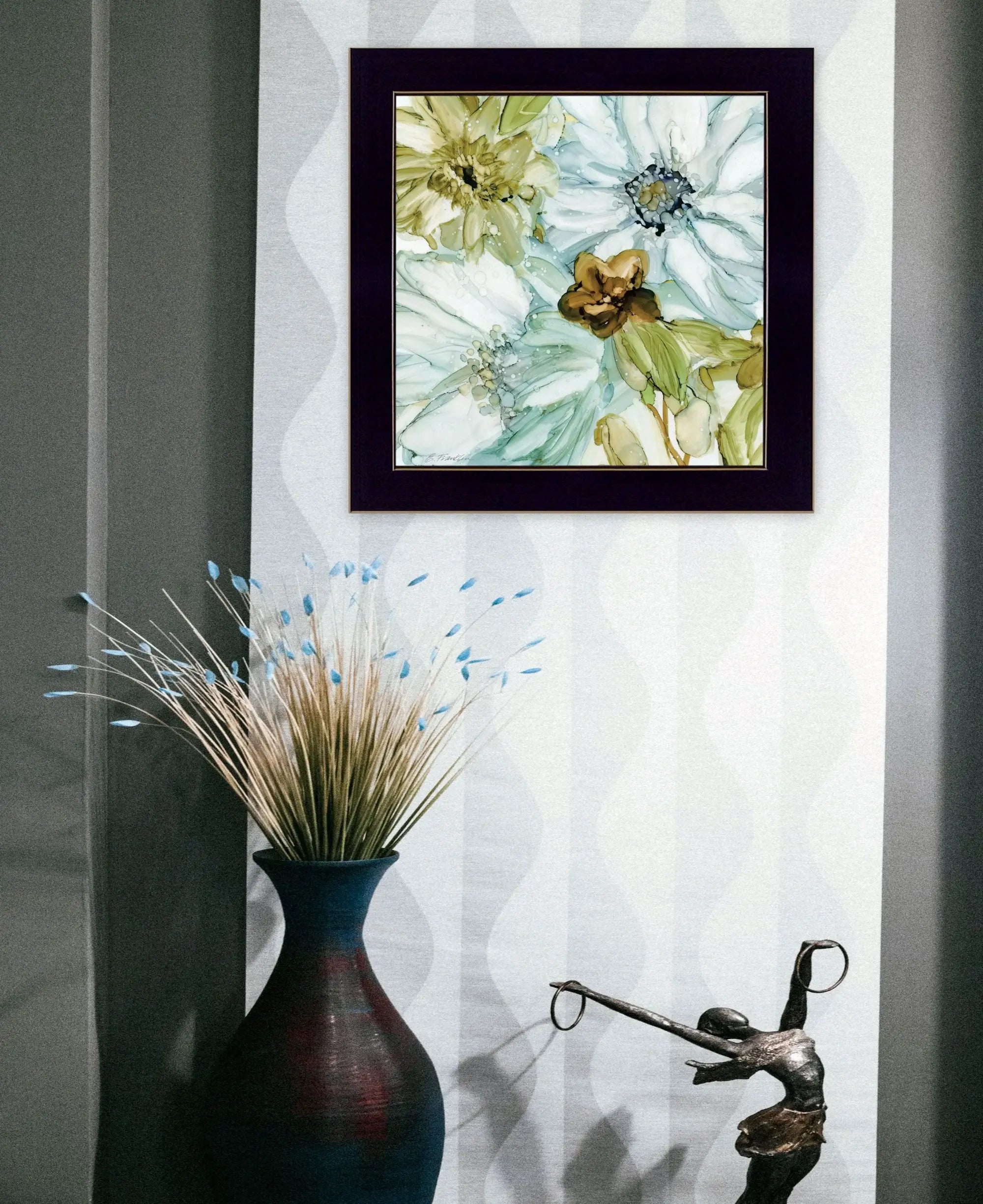 Sea glass Garden I 1 Black Framed Print Wall Art - Homeroots - Flyclothing LLC