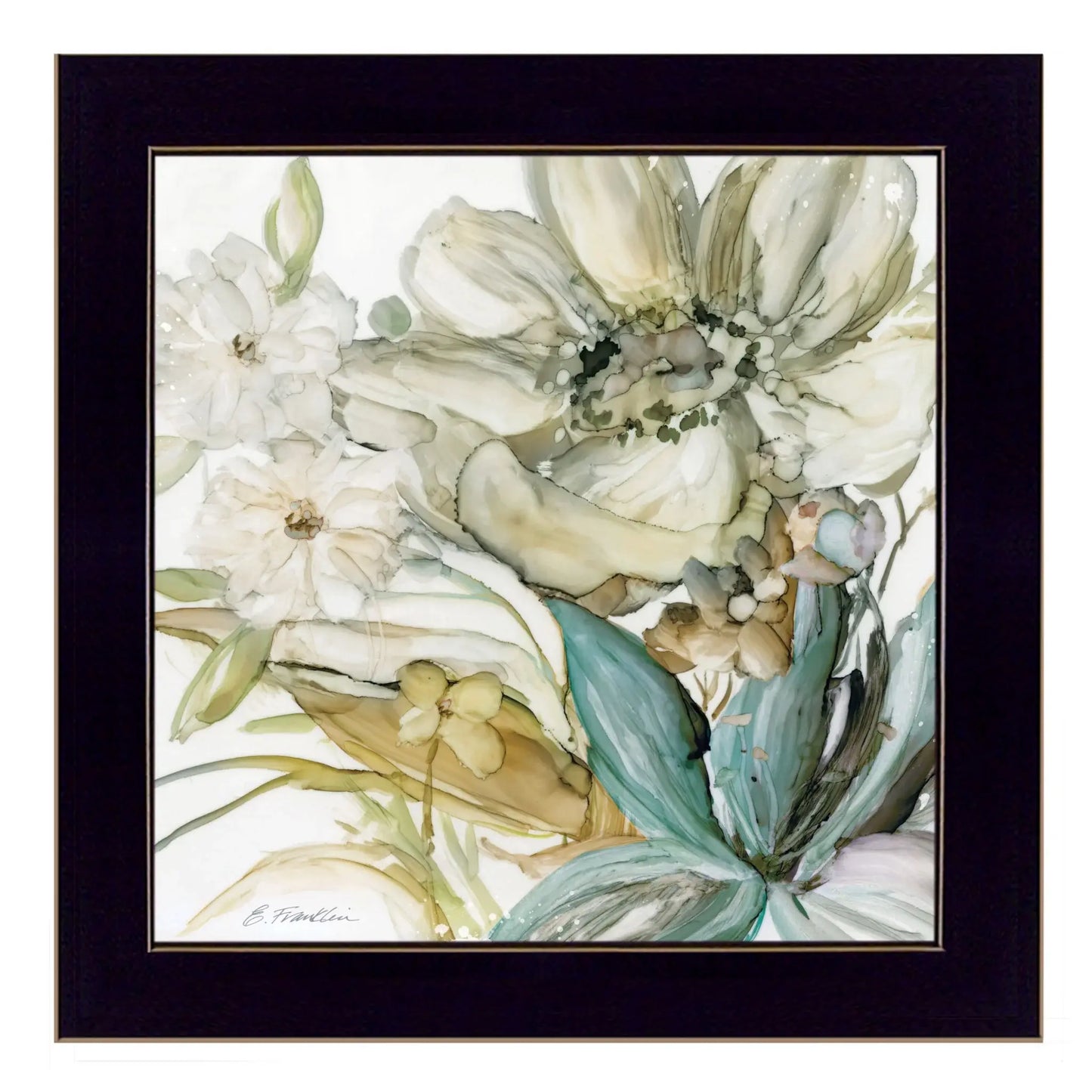 Sea glass Garden II 1 Black Framed Print Wall Art - Homeroots - Flyclothing LLC