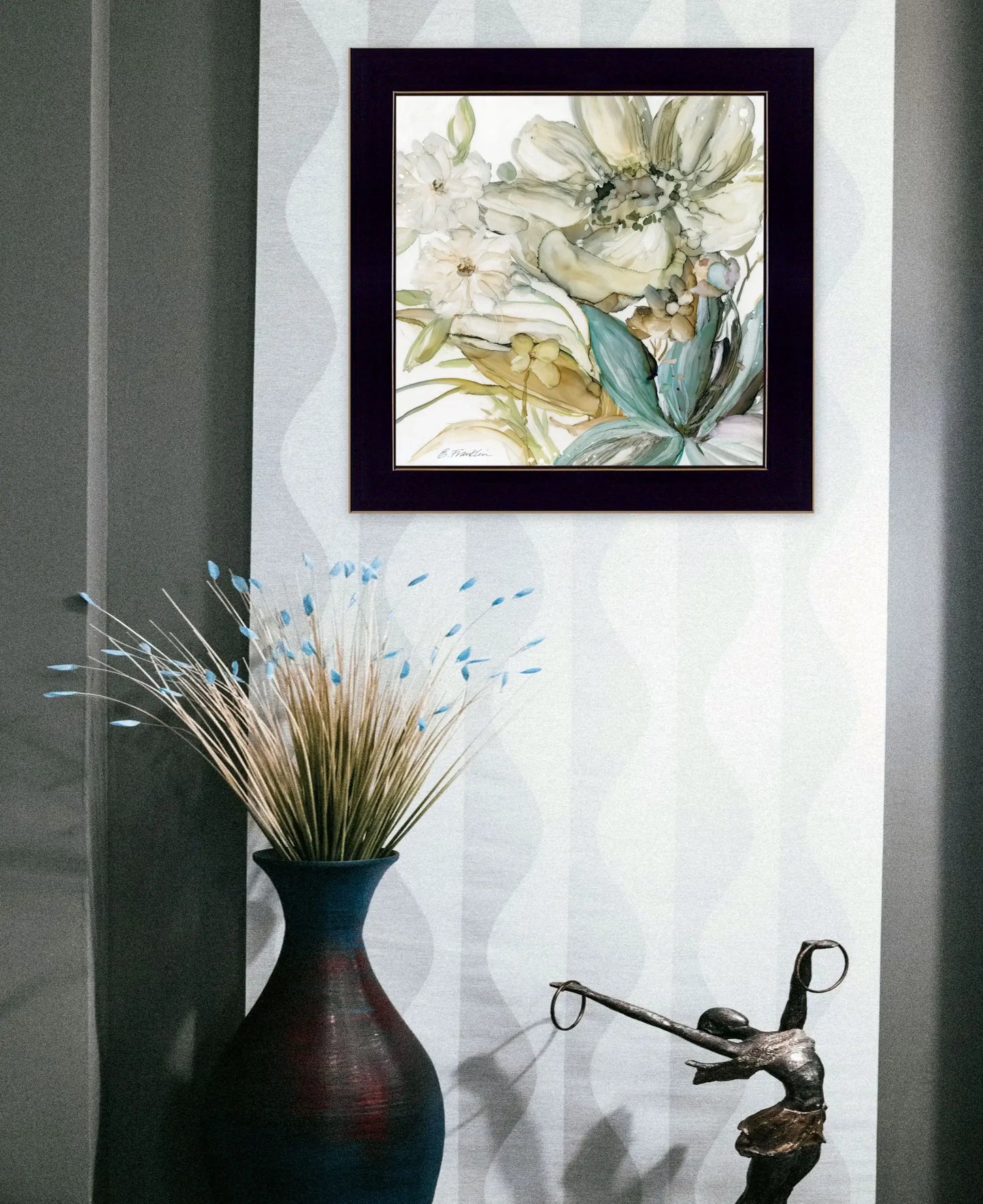 Sea glass Garden II 1 Black Framed Print Wall Art - Homeroots - Flyclothing LLC