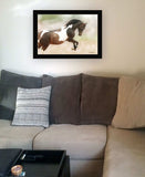 Wild Horses Black Framed Print Wall Art - Homeroots - Flyclothing LLC