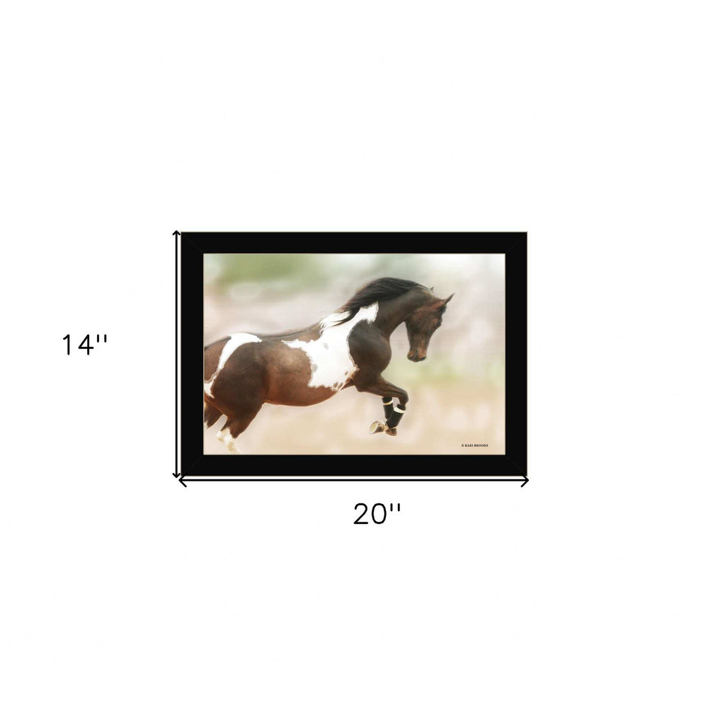 Wild Horses Black Framed Print Wall Art - Homeroots - Flyclothing LLC