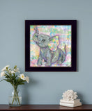 Elephant II 1 Black Framed Print Wall Art - Homeroots