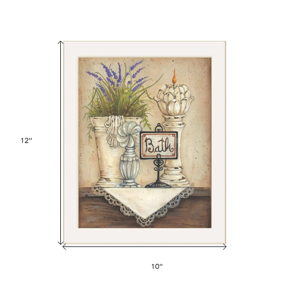 Bath 1 White Framed Print Bathroom Wall Art - Homeroots - Flyclothing LLC