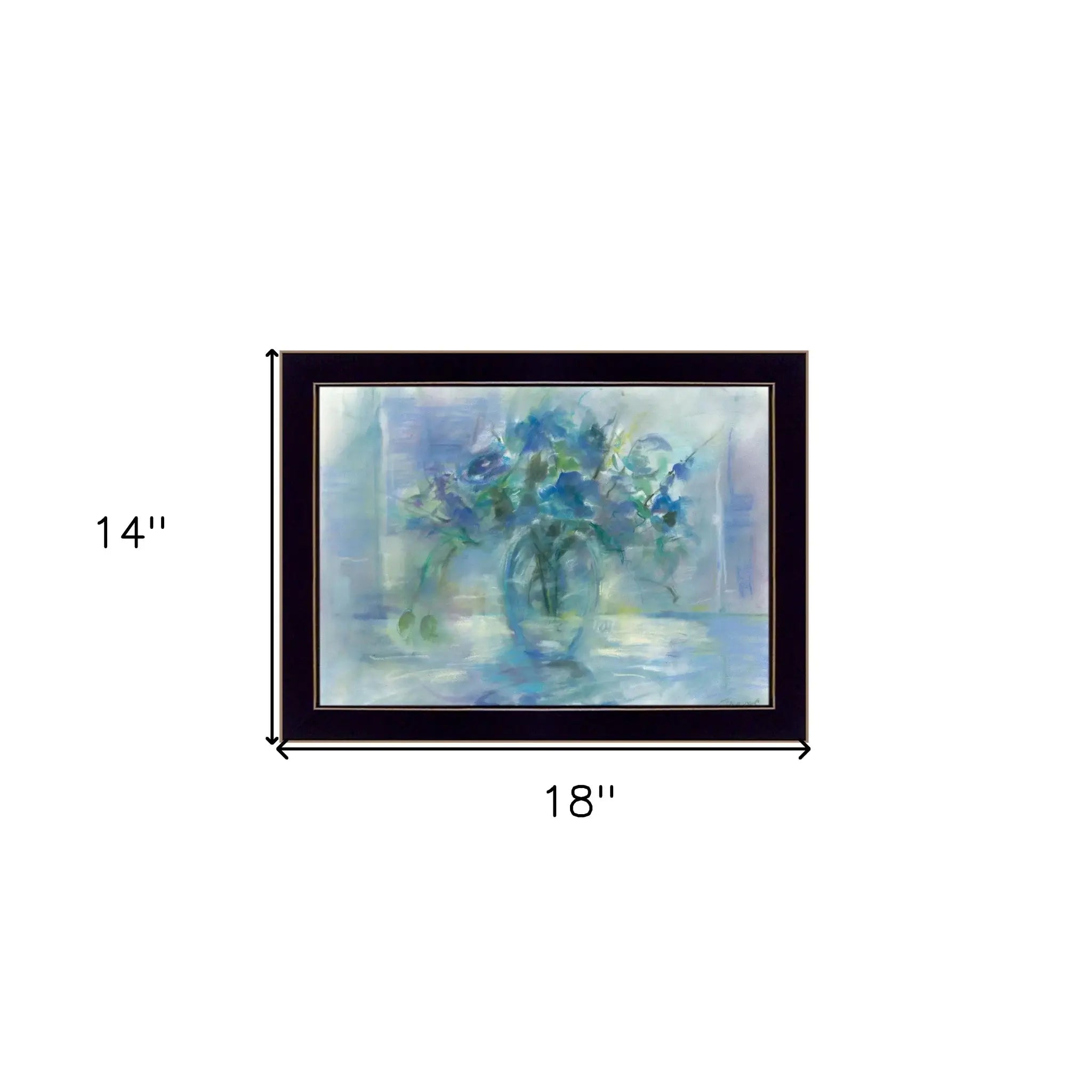 Susies Blue 1 Black Framed Print Wall Art - Homeroots - Flyclothing LLC