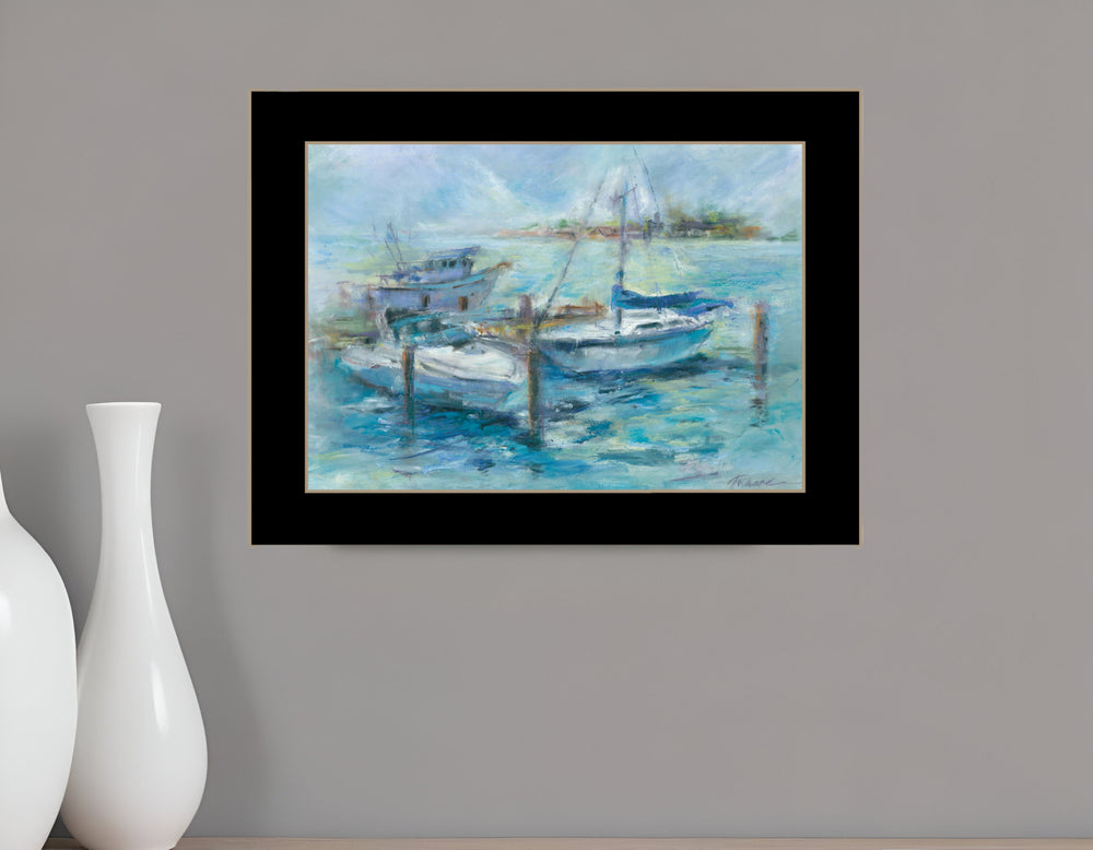 Dockside 1 Black Framed Print Wall Art - Homeroots