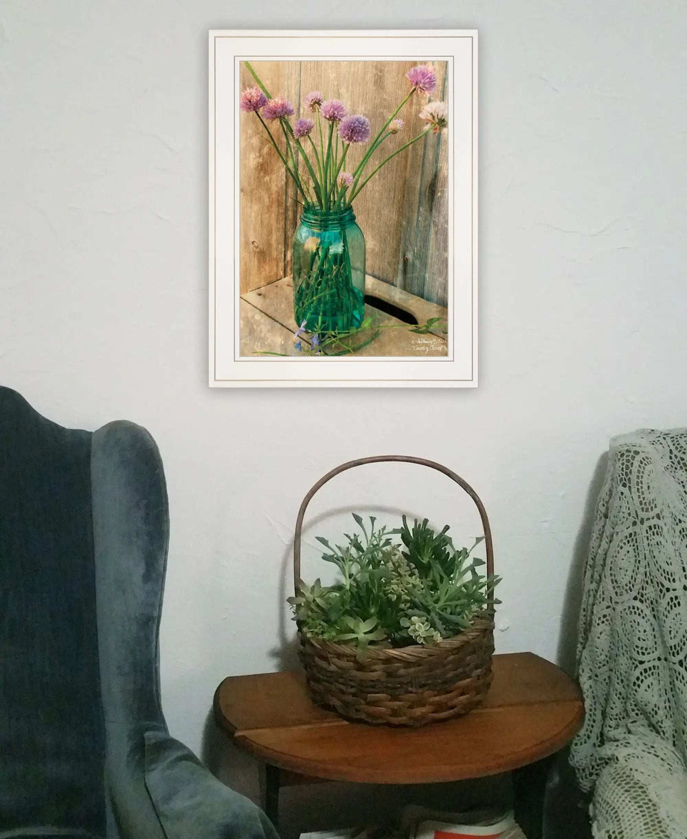 Country Chives 1 White Framed Print Wall Art - Homeroots - Flyclothing LLC