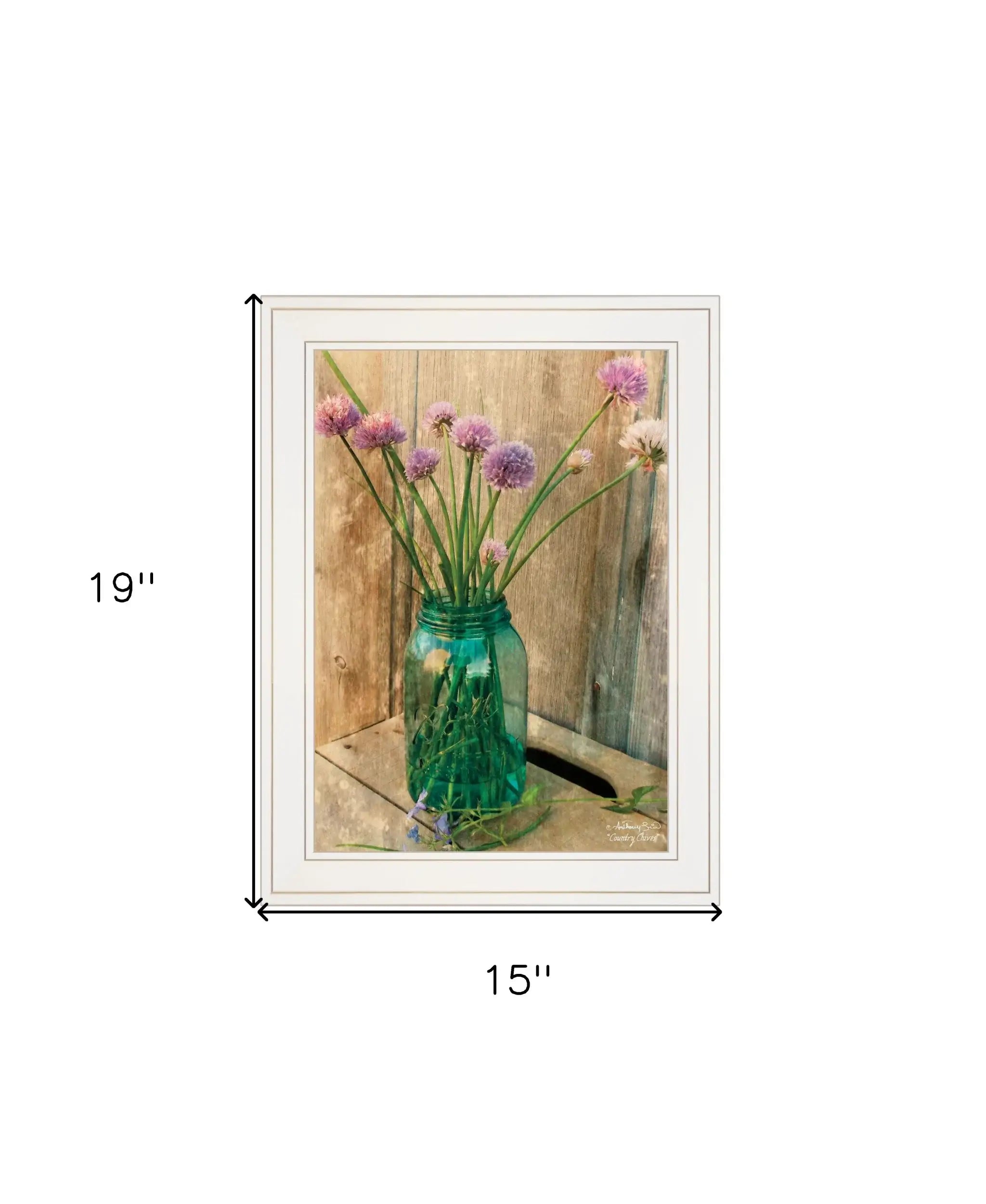 Country Chives 1 White Framed Print Wall Art - Homeroots - Flyclothing LLC