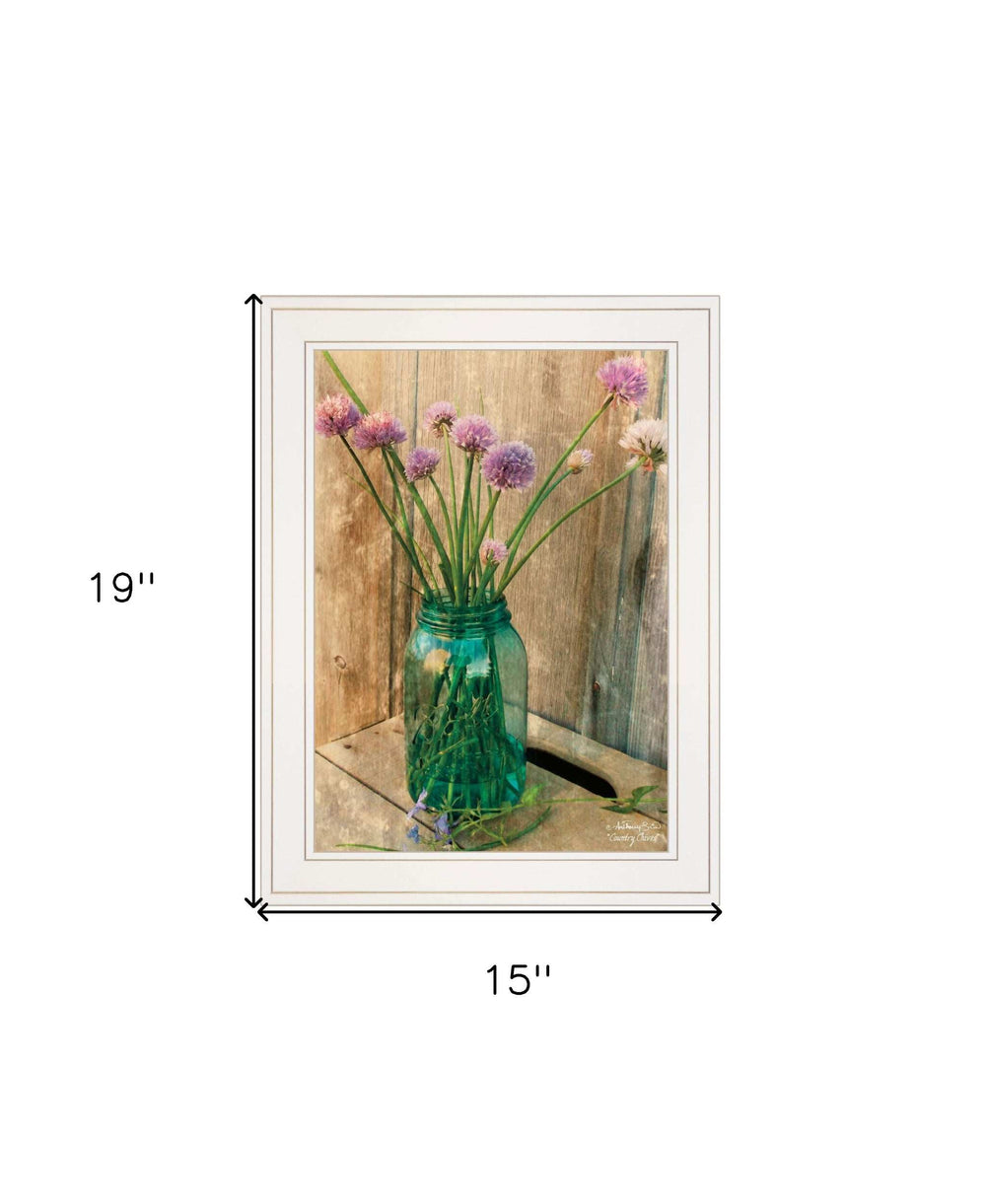 Country Chives 1 White Framed Print Wall Art - Homeroots - Flyclothing LLC