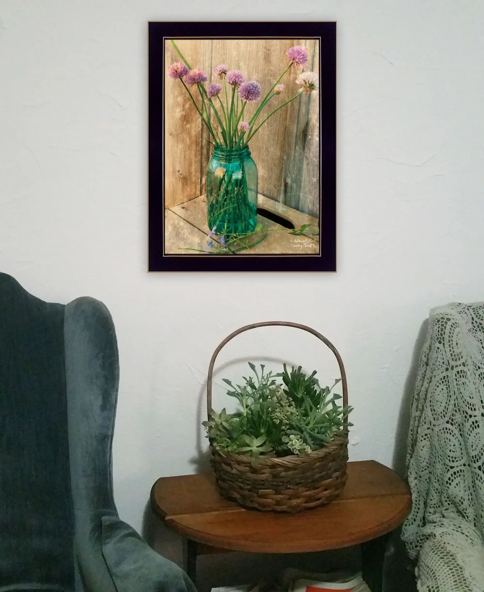 Country Chives 3 Black Framed Print Wall Art - Homeroots - Flyclothing LLC
