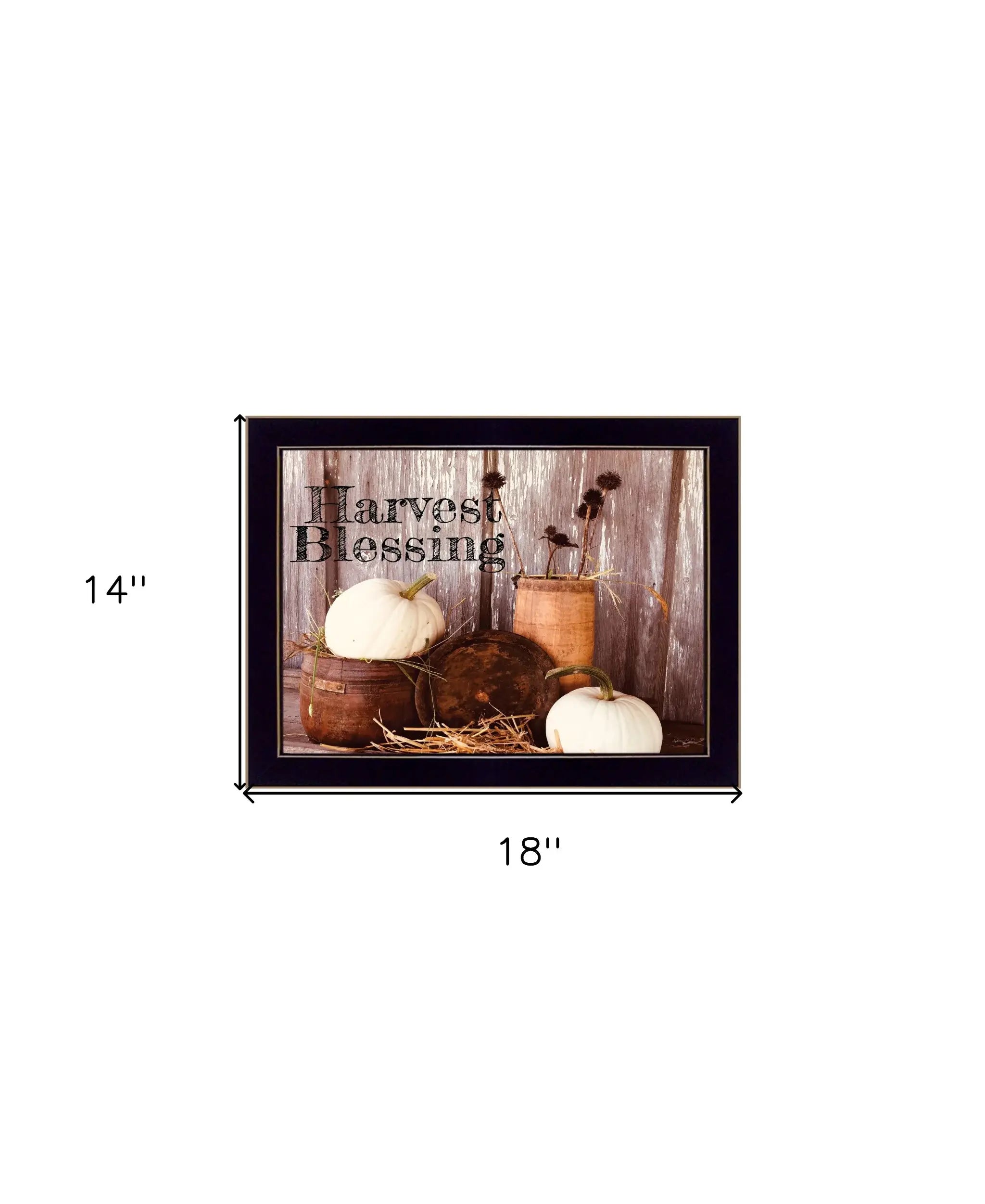 Harvest Blessings 3 Black Framed Print Kitchen Wall Art - Homeroots - Flyclothing LLC