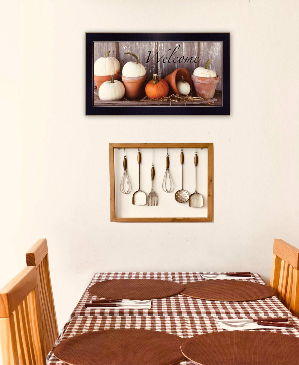 Welcome Pumpkin Shelf 3 Black Framed Print Wall Art - Homeroots - Flyclothing LLC