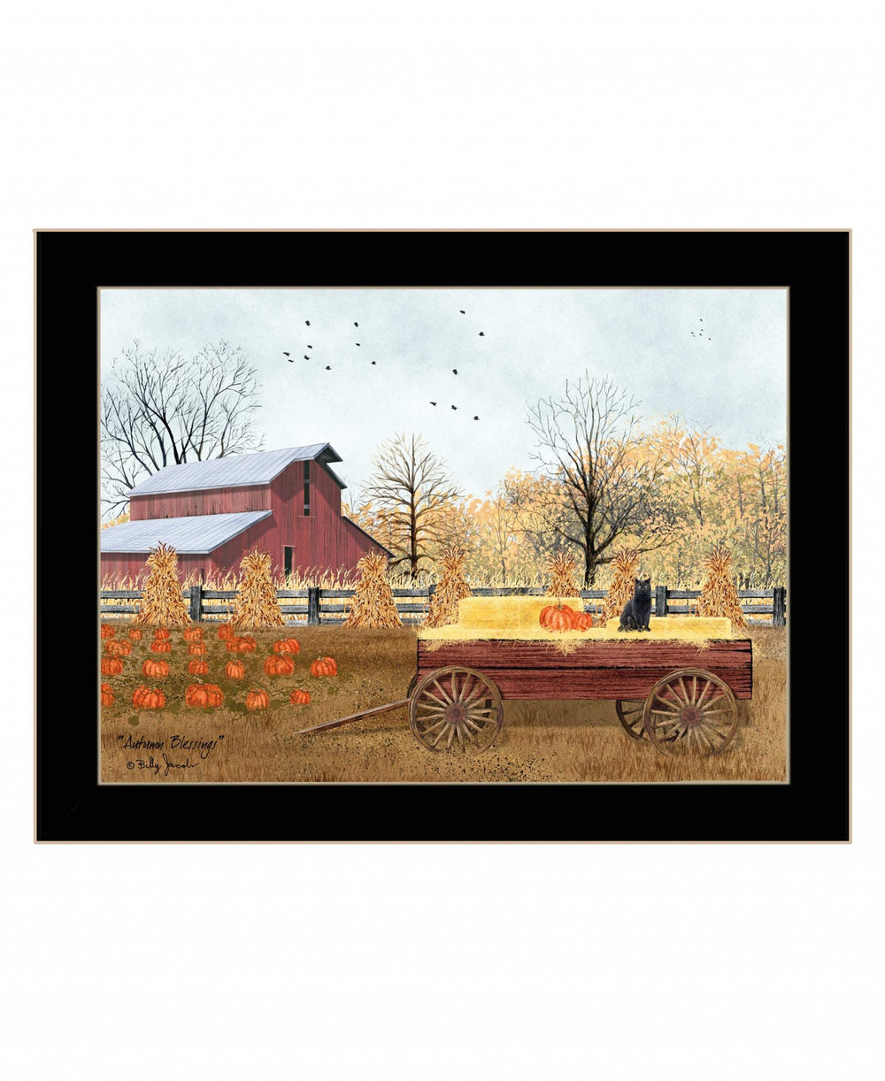 Autumn Blessings 3 Black Framed Print Wall Art - Homeroots - Flyclothing LLC