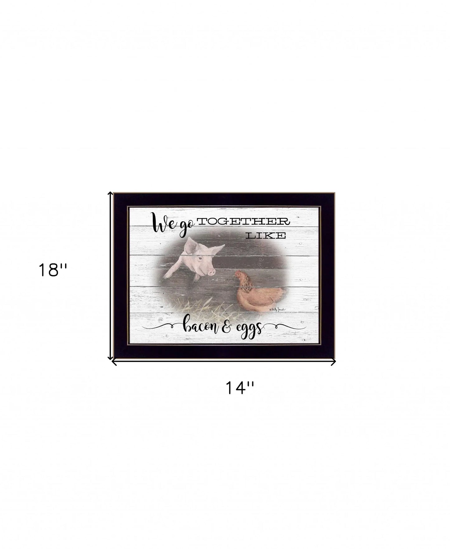 We Go Together 3 Black Framed Print Wall Art - Homeroots - Flyclothing LLC