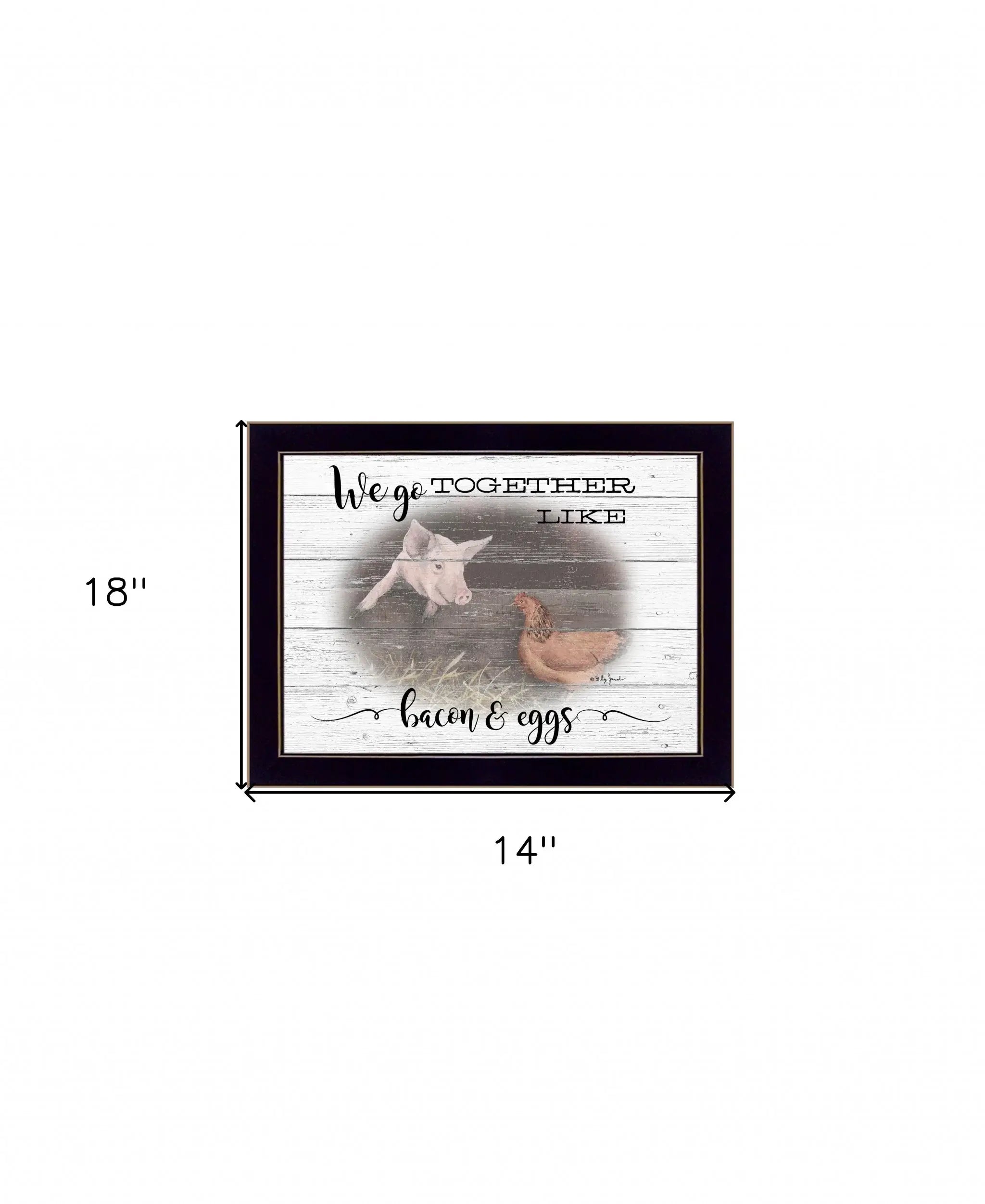 We Go Together 3 Black Framed Print Wall Art - Homeroots - Flyclothing LLC