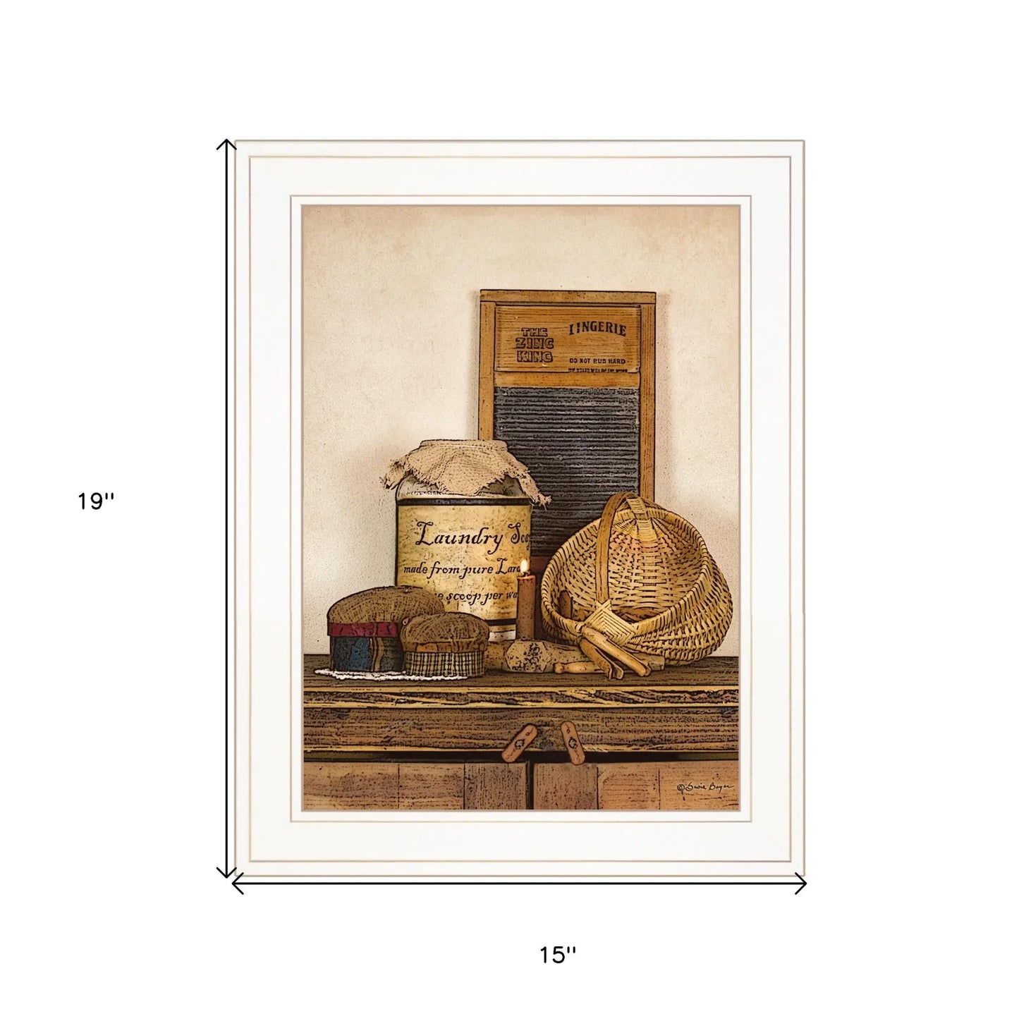Laundry Soap 1 White Framed Print Bathroom Wall Art - Homeroots - Flyclothing LLC