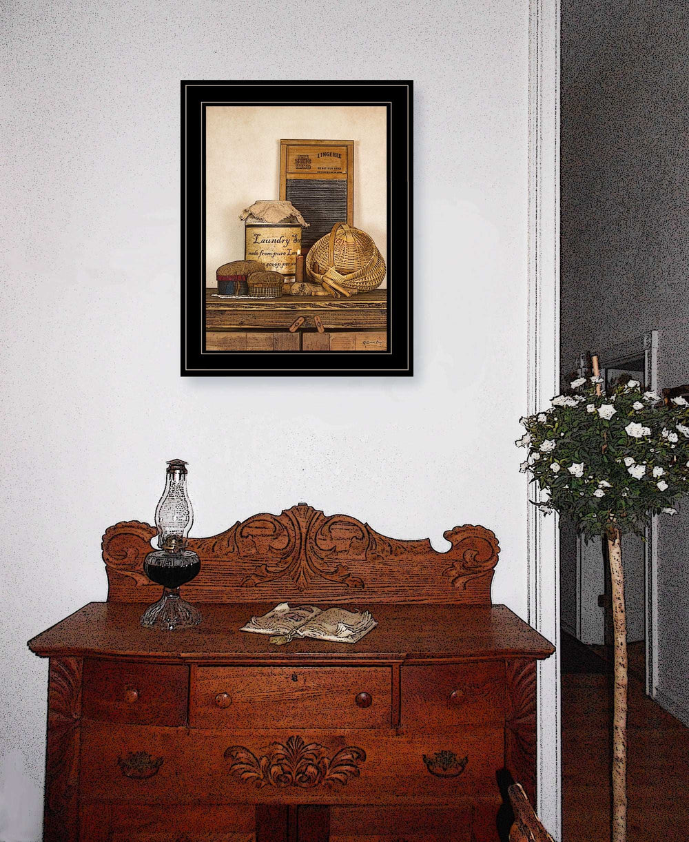 Laundry Soap 2 Black Framed Print Bathroom Wall Art - Homeroots - Flyclothing LLC