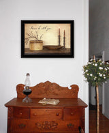 Peace Be with You Black Framed Print Wall Art - Homeroots - Flyclothing LLC