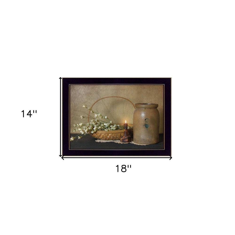 Basket of Flowers 3 Black Framed Print Wall Art - Homeroots - Flyclothing LLC