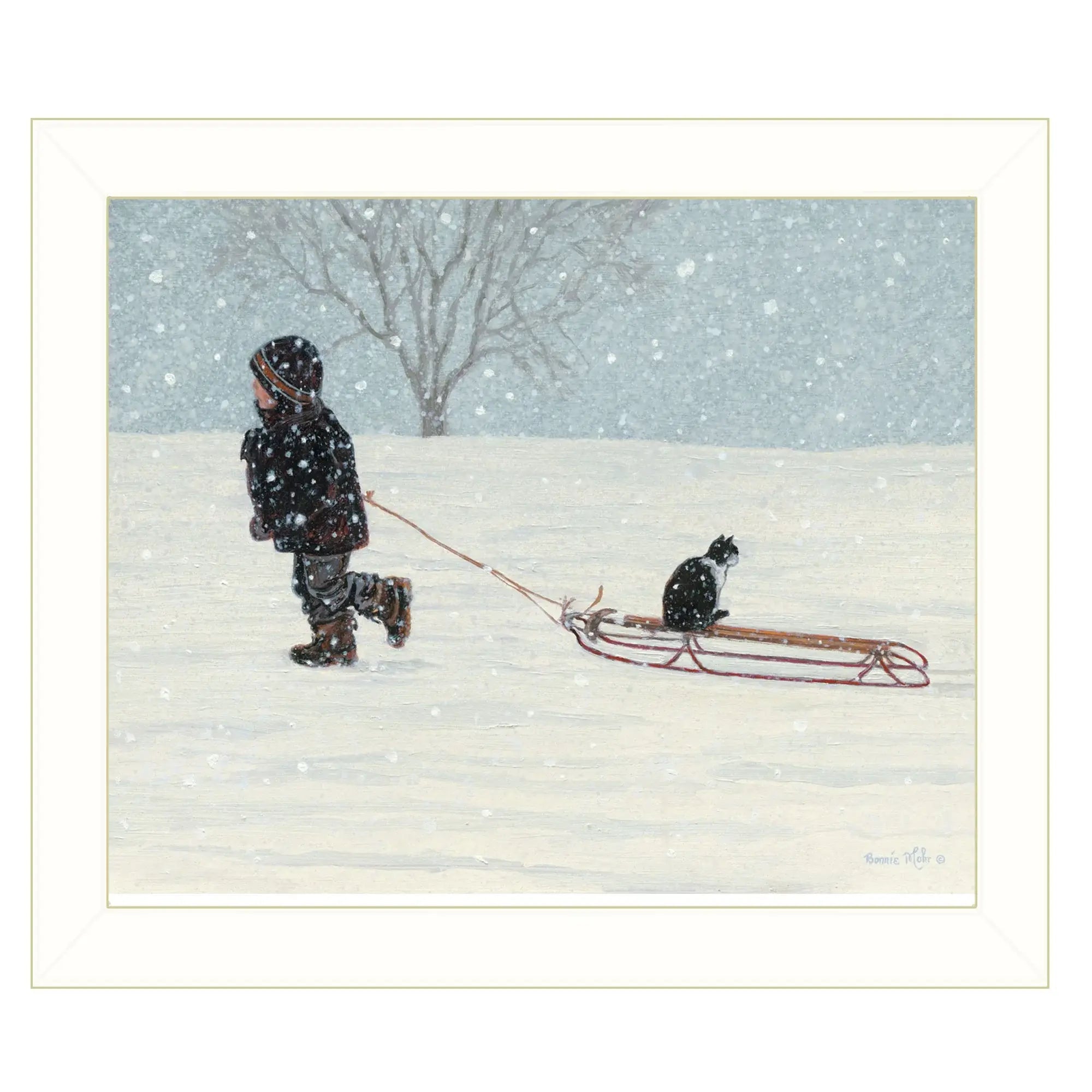 All Aboard White Framed Print Wall Art - Homeroots - Flyclothing LLC