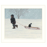 All Aboard White Framed Print Wall Art - Homeroots