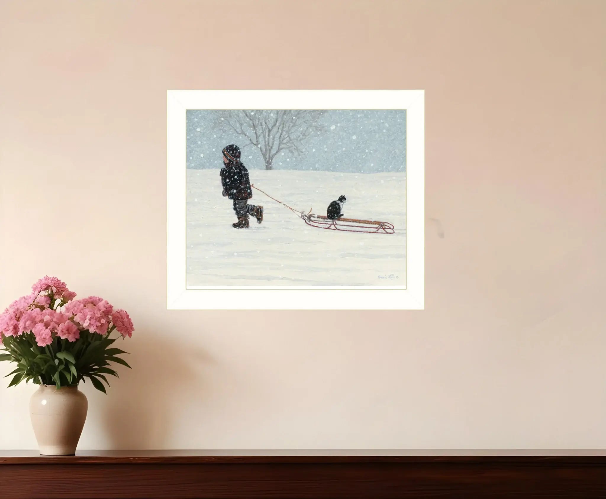 All Aboard White Framed Print Wall Art - Homeroots - Flyclothing LLC
