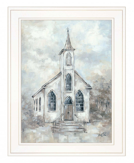 Faith 3 White Framed Print Wall Art - Homeroots - Flyclothing LLC