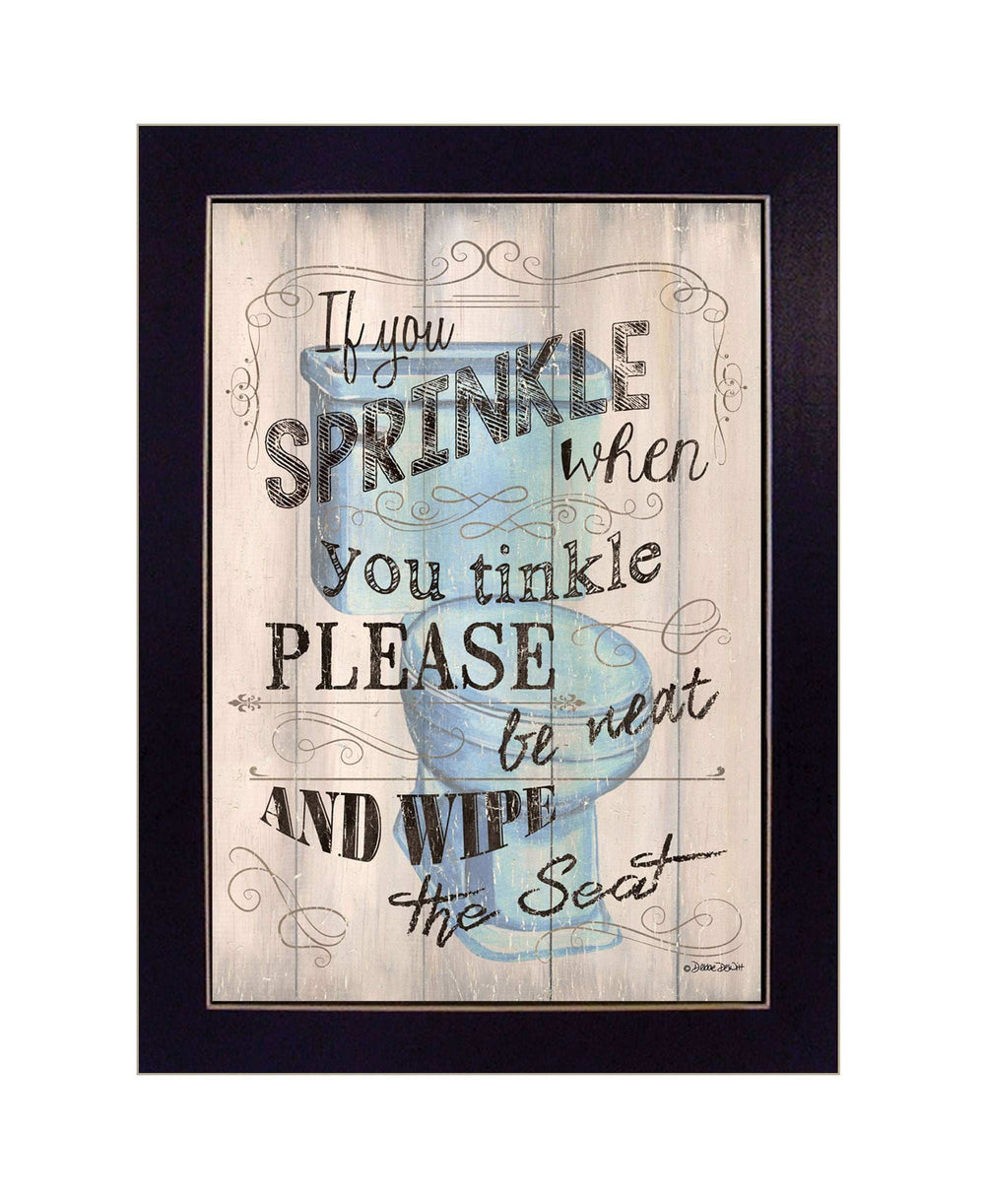 If You Sprinkle When You Tinkle Black Framed Print Bathroom Wall Art - Homeroots - Flyclothing LLC