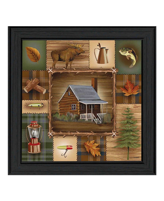 At the Cabin Black Framed Print Wall Art - Homeroots - Flyclothing LLC