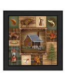 At the Cabin Black Framed Print Wall Art