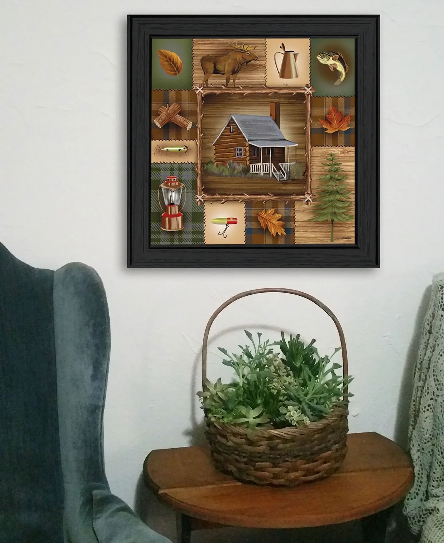 At the Cabin Black Framed Print Wall Art - Homeroots - Flyclothing LLC