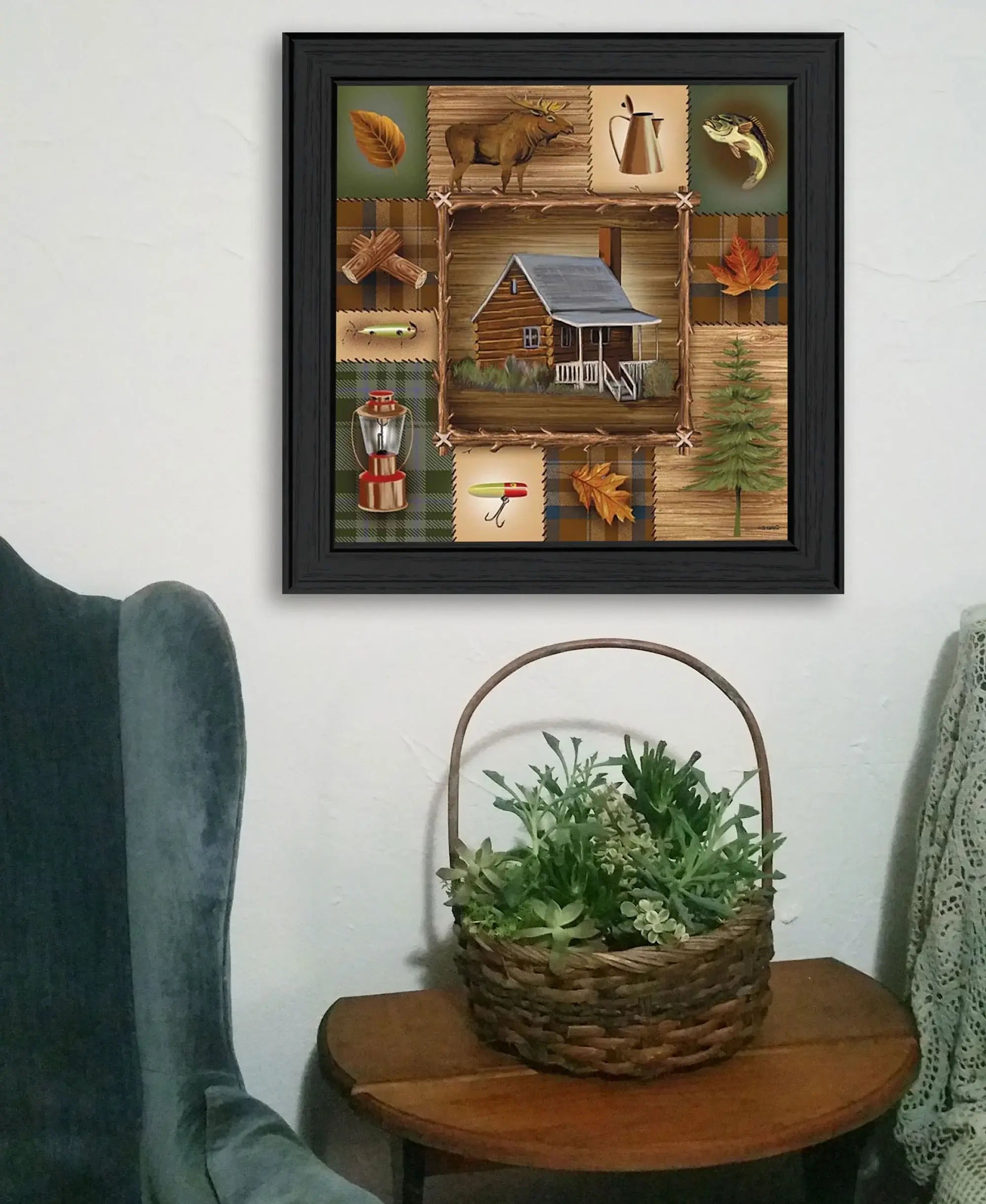 At the Cabin Black Framed Print Wall Art - Homeroots - Flyclothing LLC