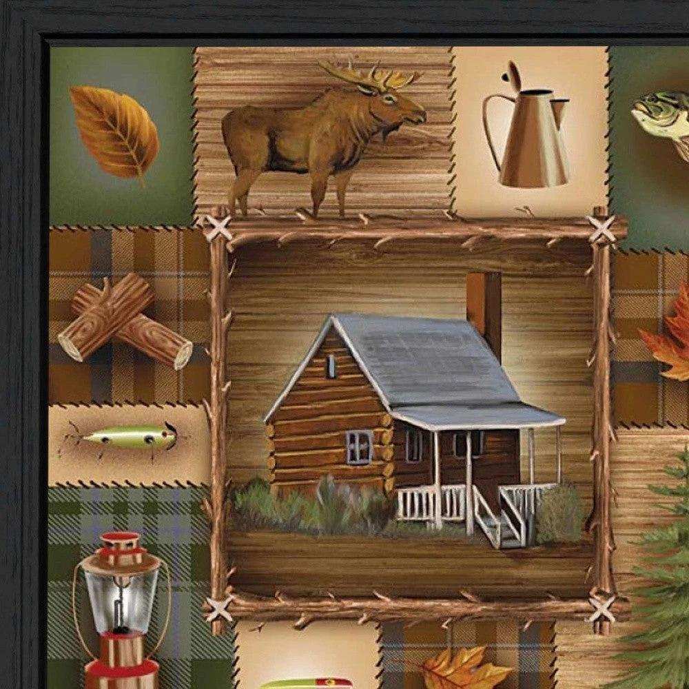 At the Cabin Black Framed Print Wall Art - Homeroots - Flyclothing LLC