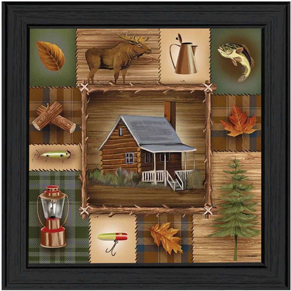 At the Cabin Black Framed Print Wall Art - Homeroots - Flyclothing LLC
