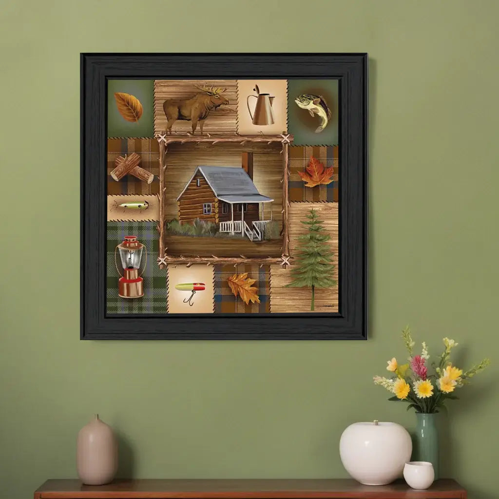 At the Cabin Black Framed Print Wall Art - Homeroots - Flyclothing LLC