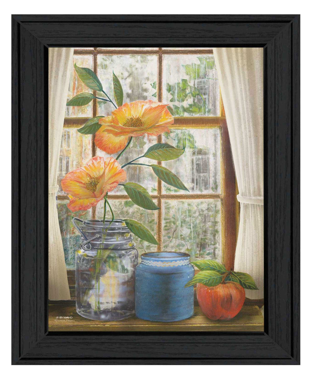 Afternoon Flower Black Framed Print Wall Art - Homeroots - Flyclothing LLC