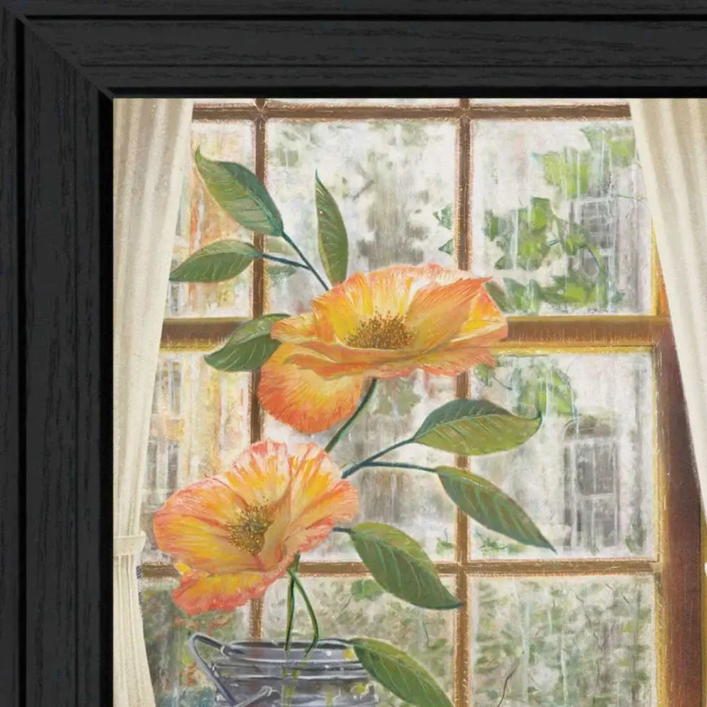 Afternoon Flower Black Framed Print Wall Art - Homeroots - Flyclothing LLC