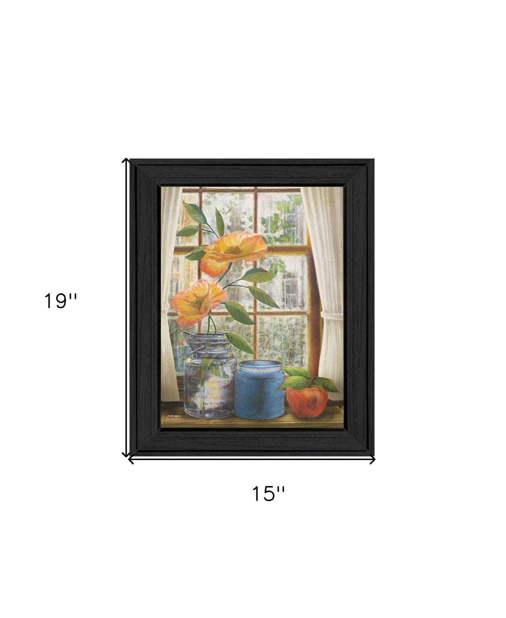 Afternoon Flower Black Framed Print Wall Art - Homeroots - Flyclothing LLC
