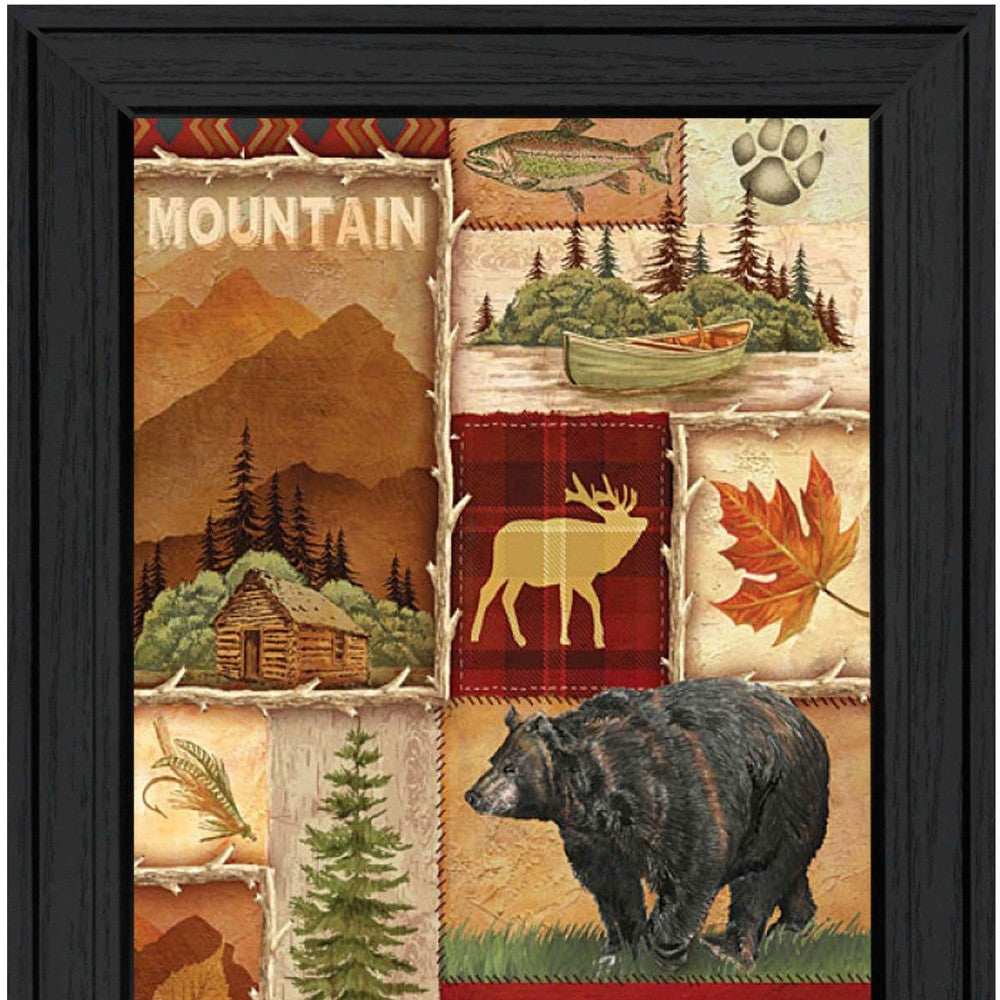 Lodge Collage I Black Framed Print Wall Art - Homeroots - Flyclothing LLC