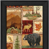 Lodge Collage I Black Framed Print Wall Art - Homeroots