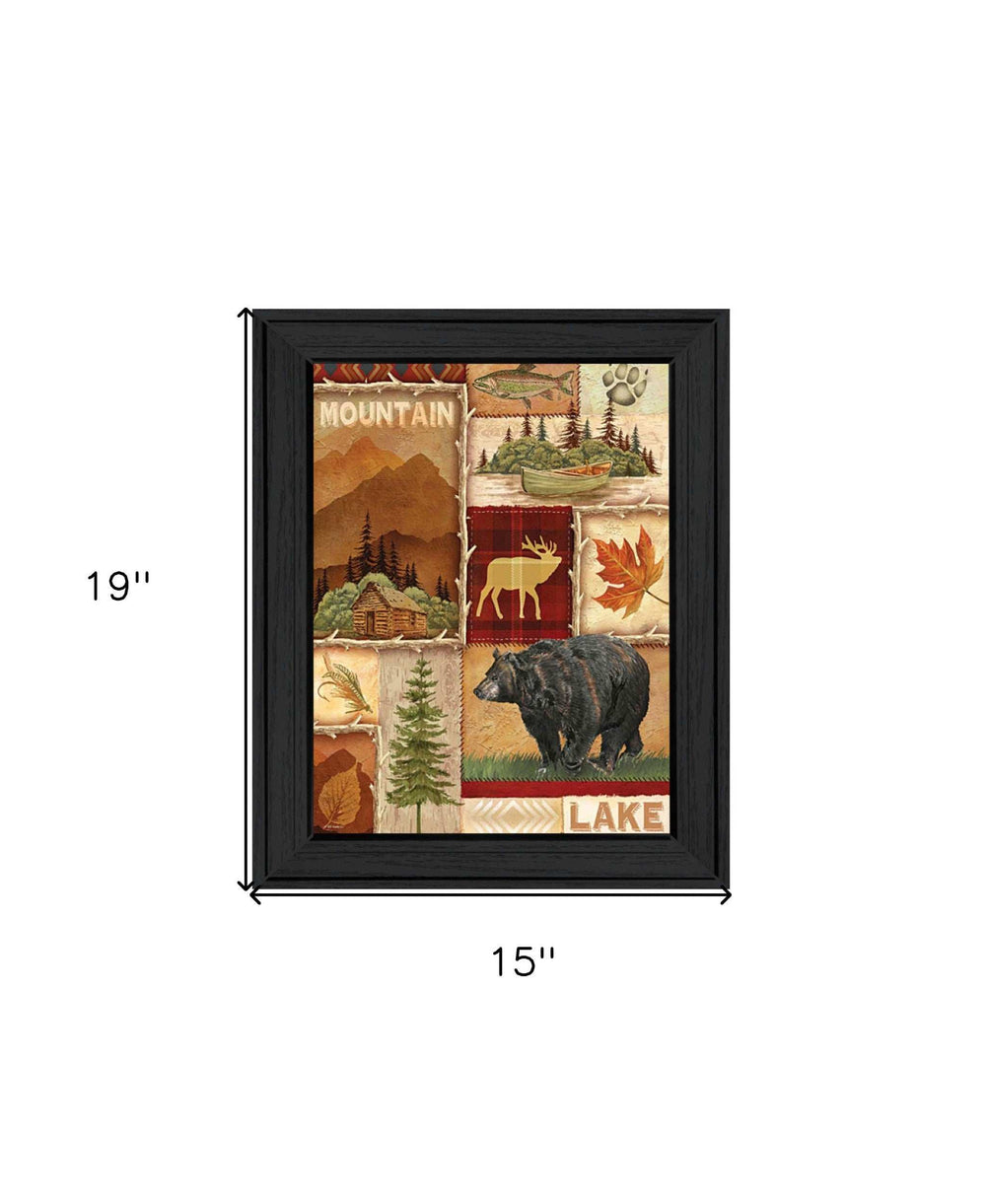 Lodge Collage I Black Framed Print Wall Art - Homeroots - Flyclothing LLC