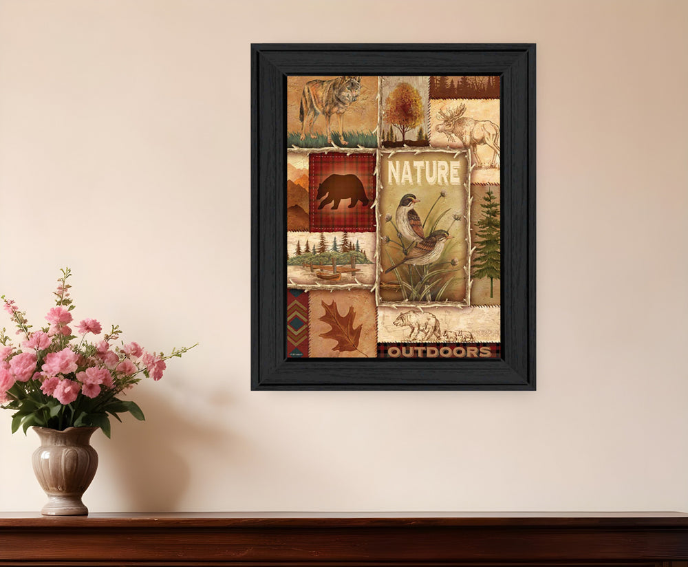 Lodge Collage II Black Framed Print Wall Art - Homeroots