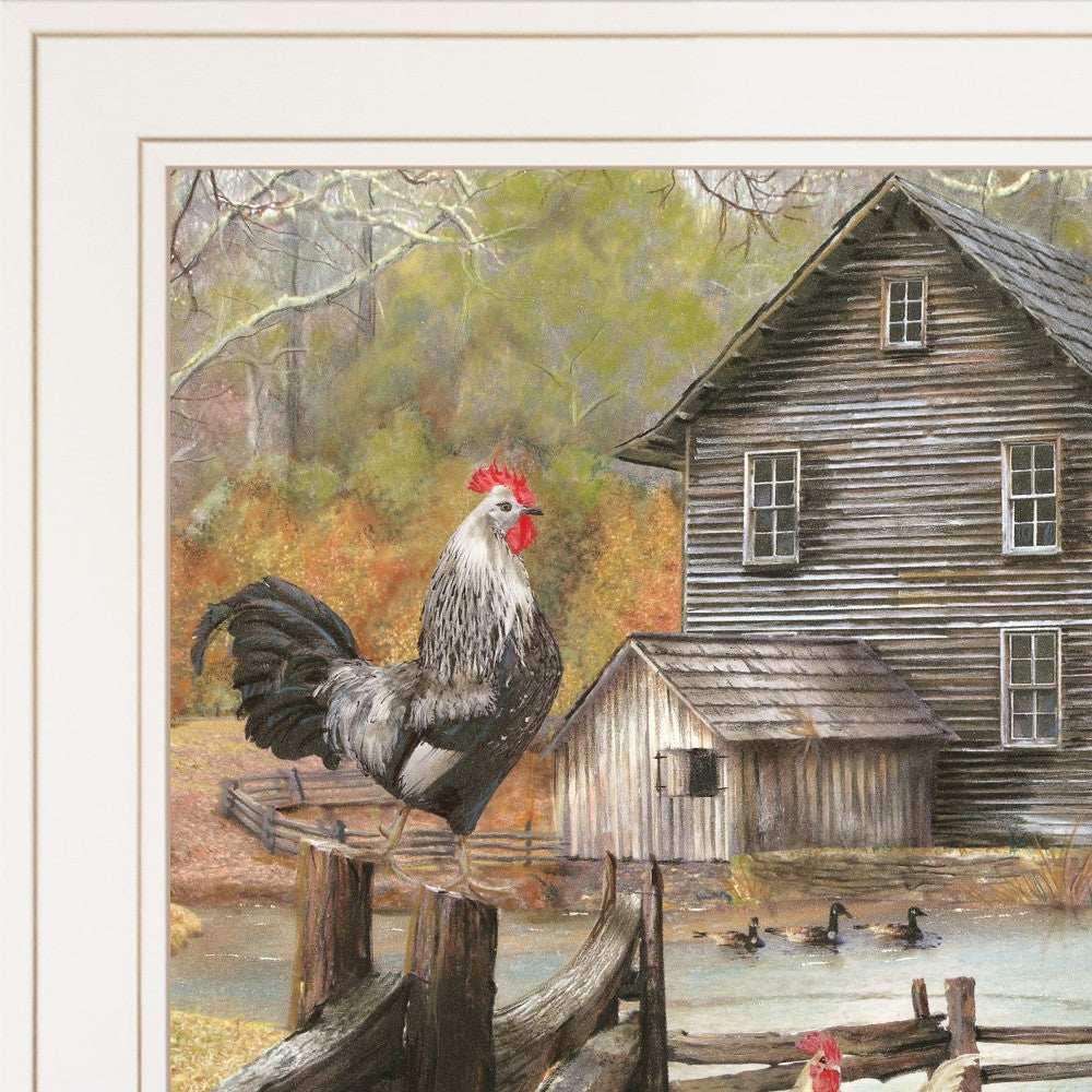 Down on the Farm I White Framed Print Wall Art - Homeroots - Flyclothing LLC