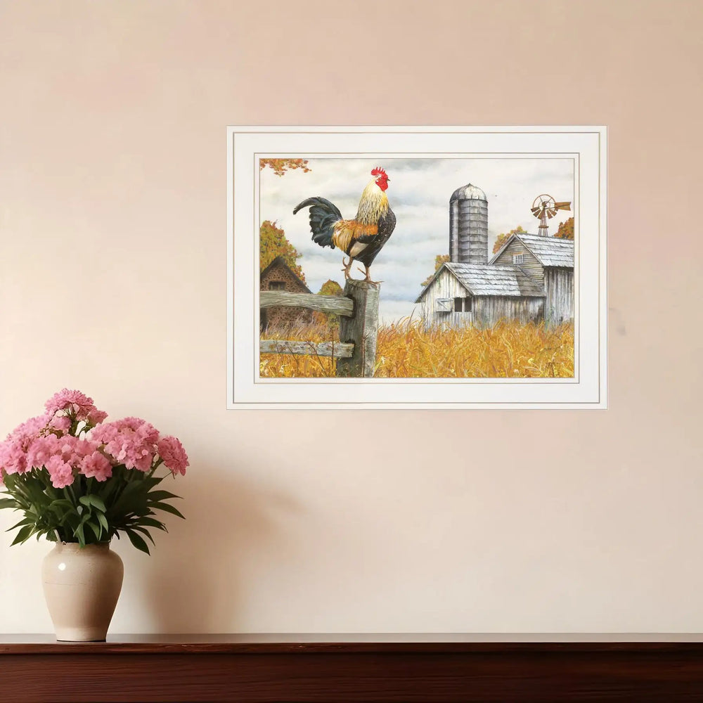 Down on the Farm II White Framed Print Wall Art - Homeroots