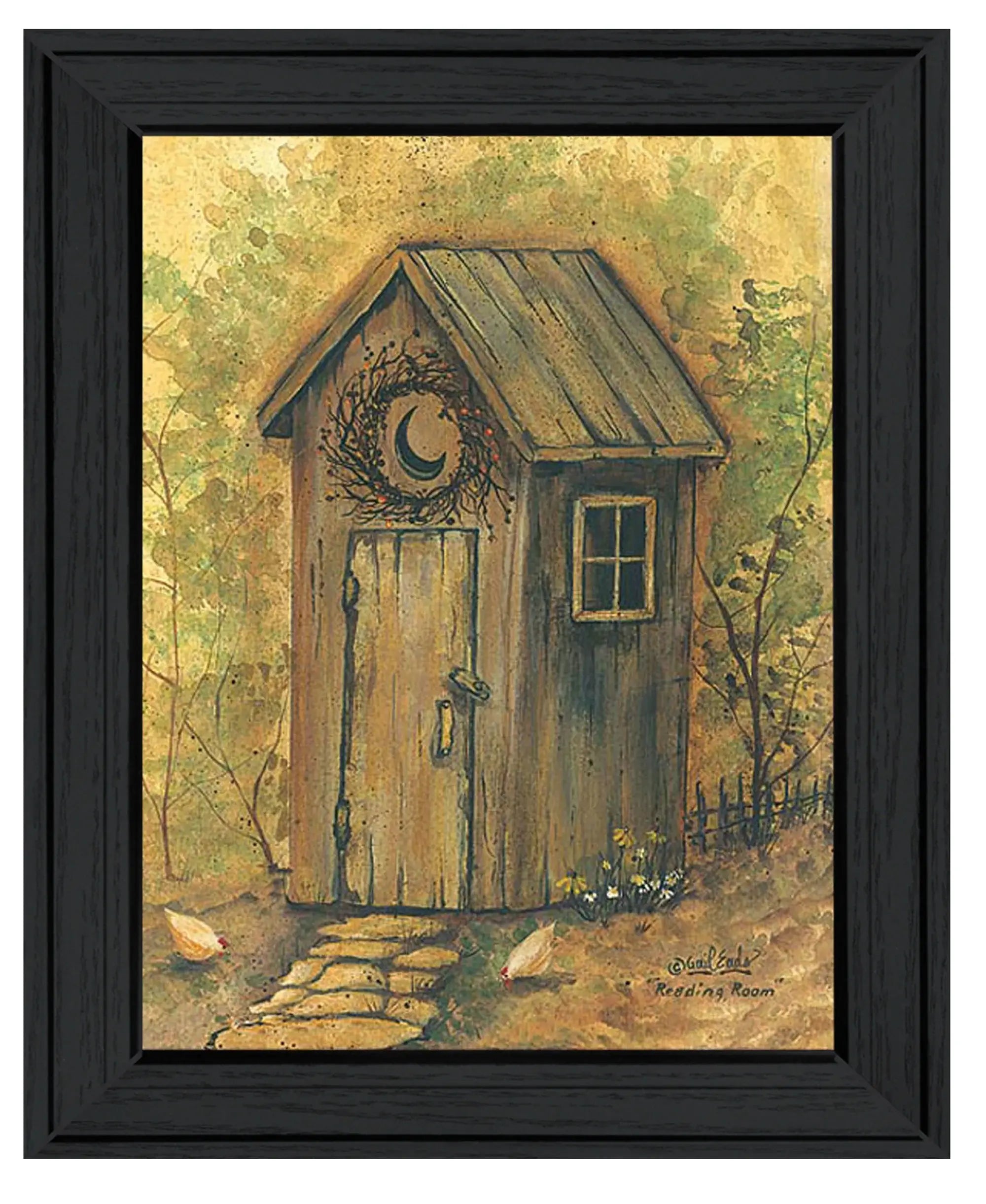 Reading Room 1 Black Framed Print Wall Art - Homeroots - Flyclothing LLC