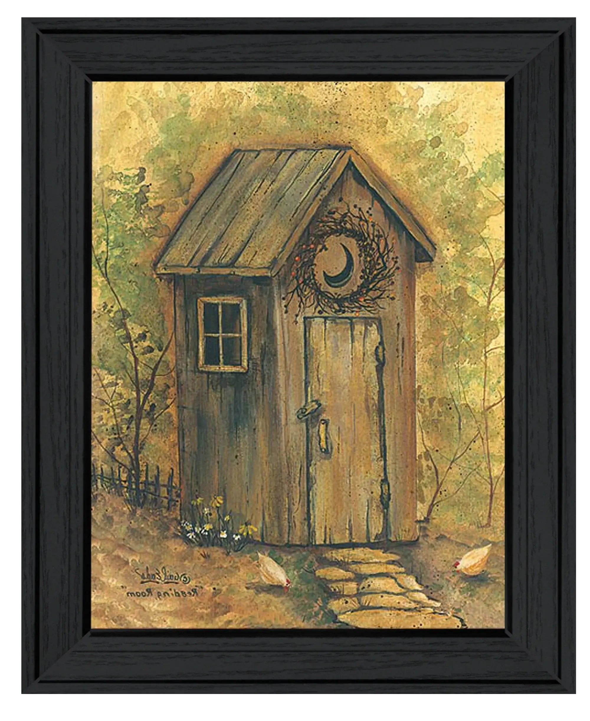 Reading Room 1 Black Framed Print Wall Art - Homeroots - Flyclothing LLC
