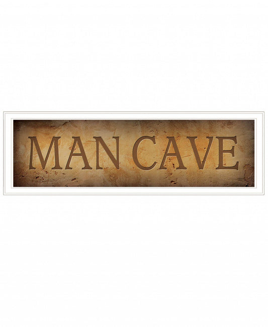 Man Cave 3 White Framed Print Wall Art - Homeroots - Flyclothing LLC