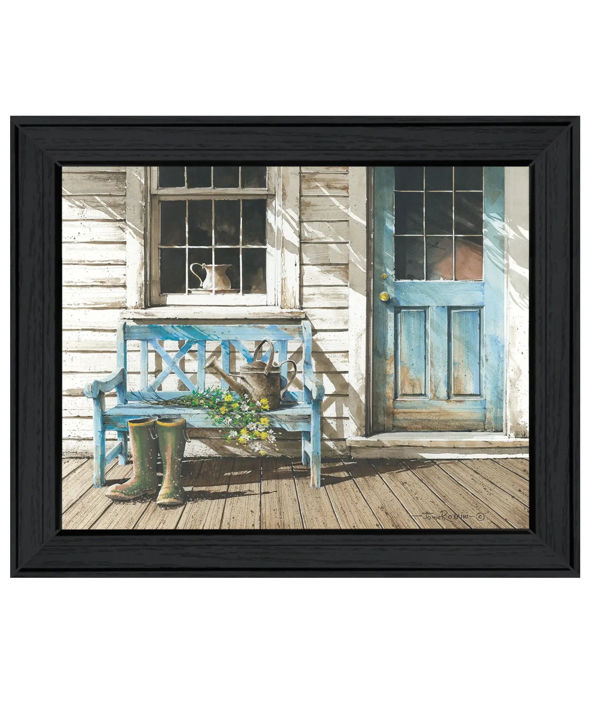 Cheerful Chores Black Framed Print Wall Art - Homeroots - Flyclothing LLC