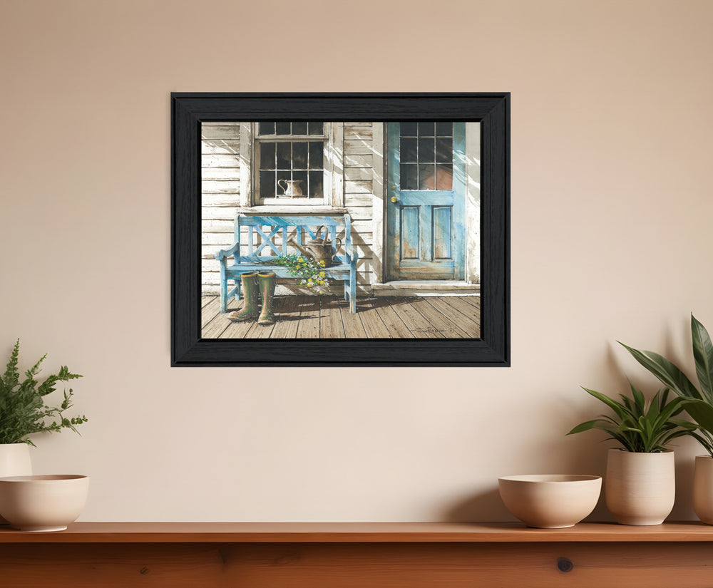 Cheerful Chores Black Framed Print Wall Art - Homeroots