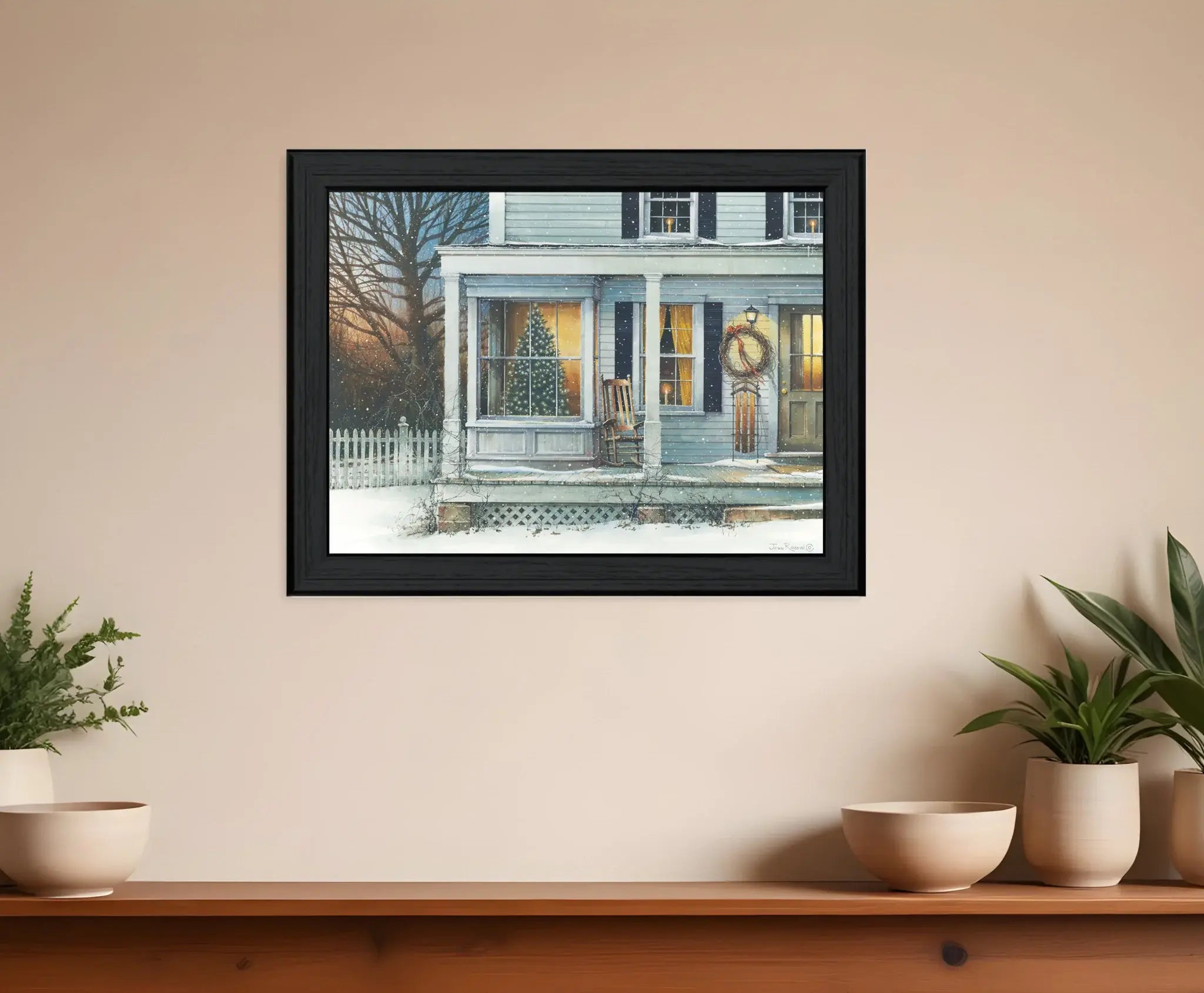 December Glow Black Framed Print Wall Art - Homeroots - Flyclothing LLC